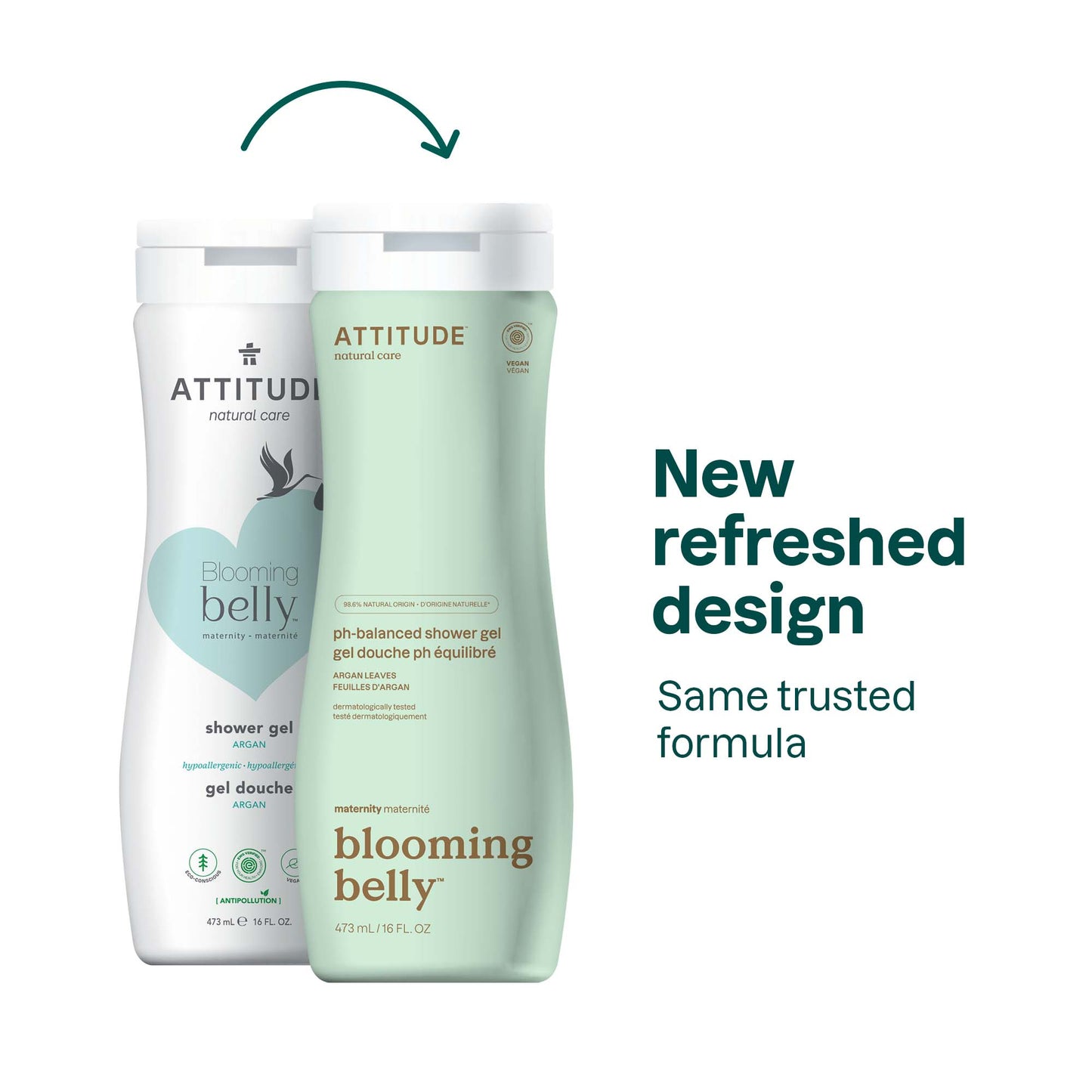 ATTITUDE blooming belly body wash Argan 11211_en? 16 FL. OZ.