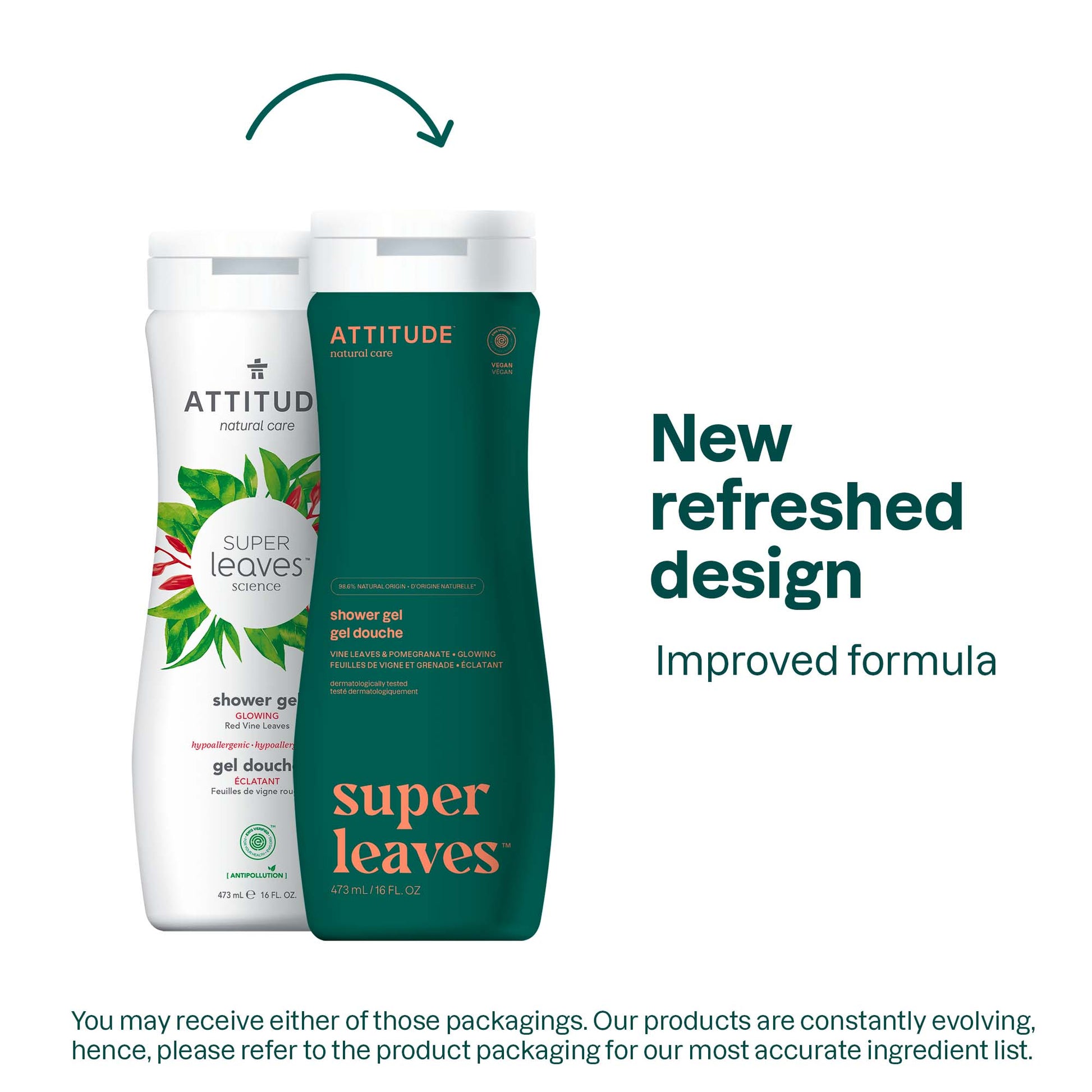ATTITUDE Super leaves™ Shower Gel Glowing Red Vine Leaves 11294_en? 16 FL. OZ.