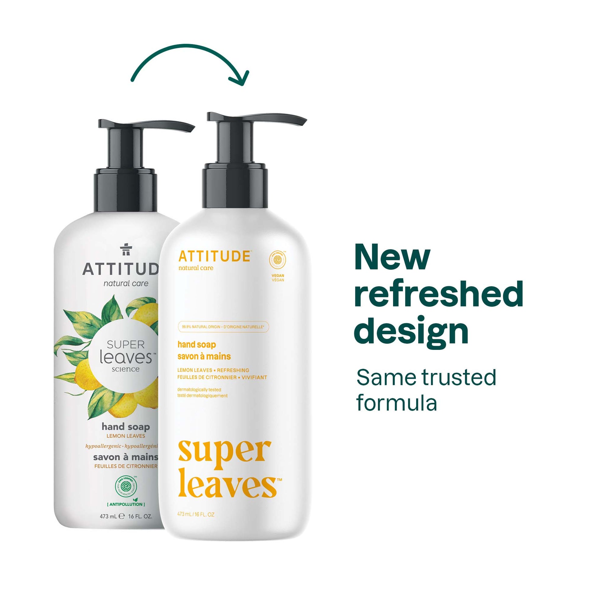 ATTITUDE Super leaves™ Liquid Hand Soap Lemon Leaves 14092_en? Lemon Leaves 16 FL. OZ.