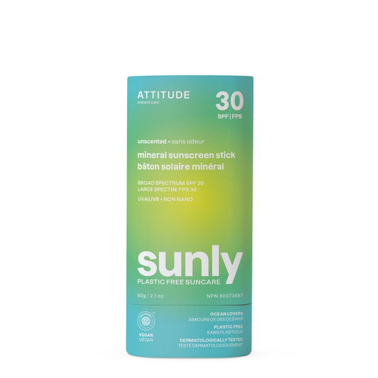 Plastic-free mineral sunscreen stick SPF 30