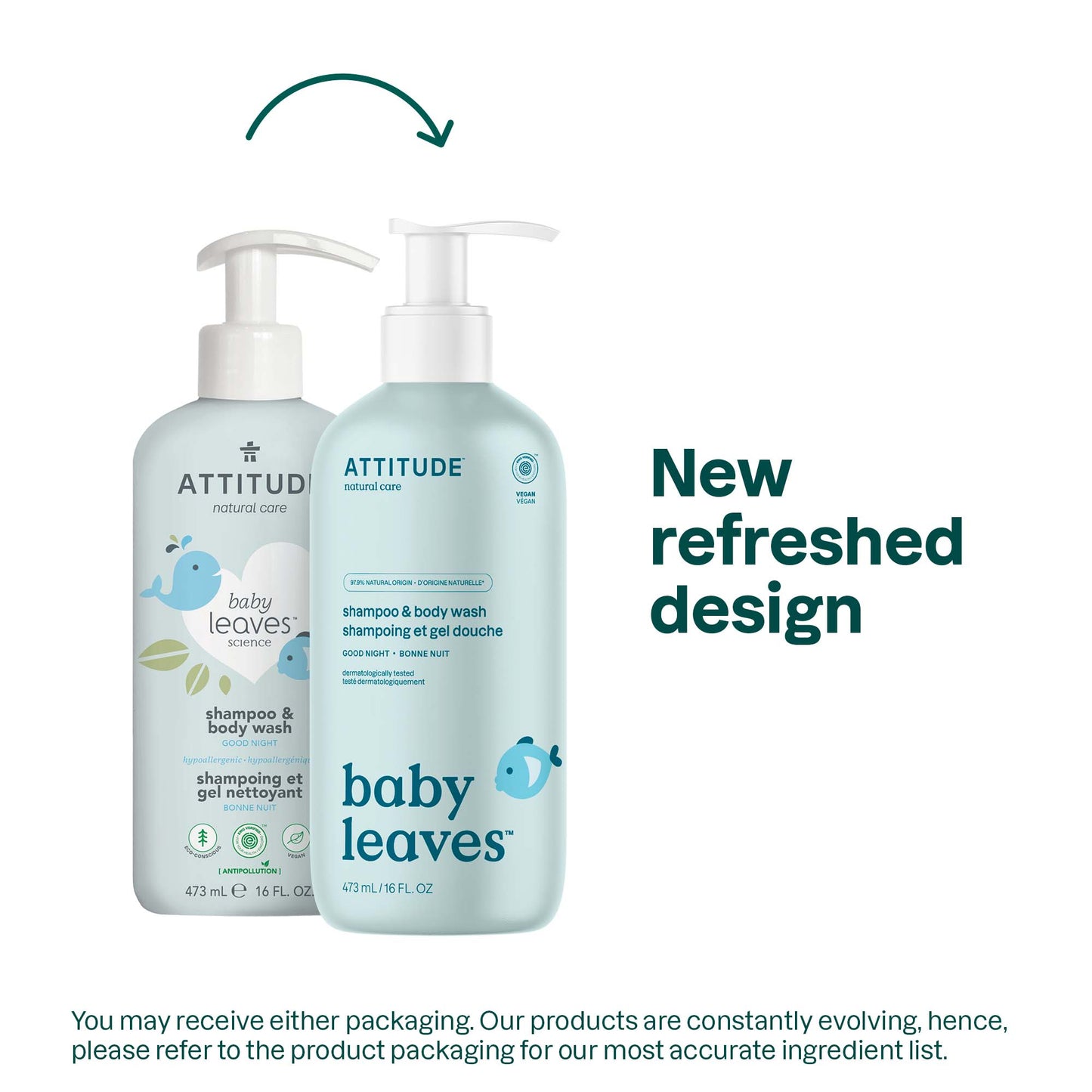2-in-1 Shampoo & Body Wash : BABY LEAVES™