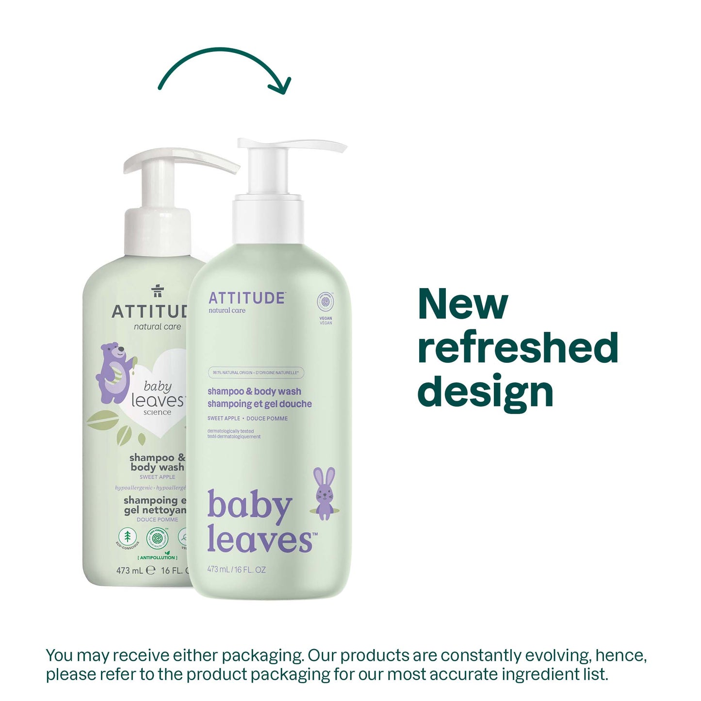 2-in-1 Shampoo & Body Wash : BABY LEAVES™