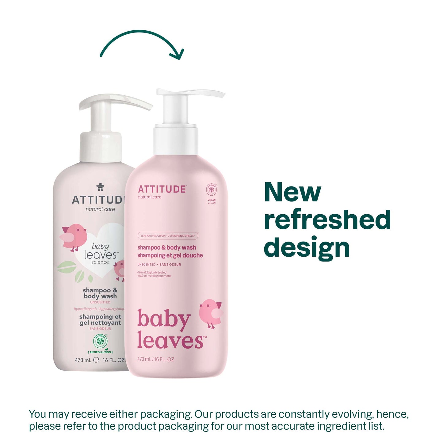 2-in-1 Shampoo & Body Wash : BABY LEAVES™