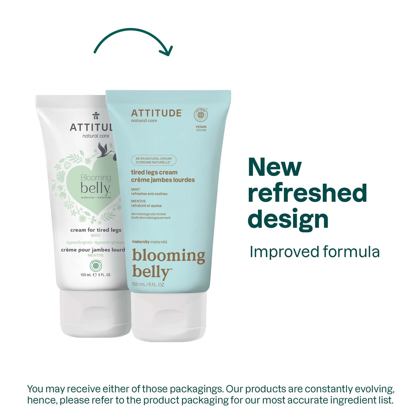 ATTITUDE Blooming belly™ Cream For Tired Legs Mint 18191_en? 5 FL. OZ.