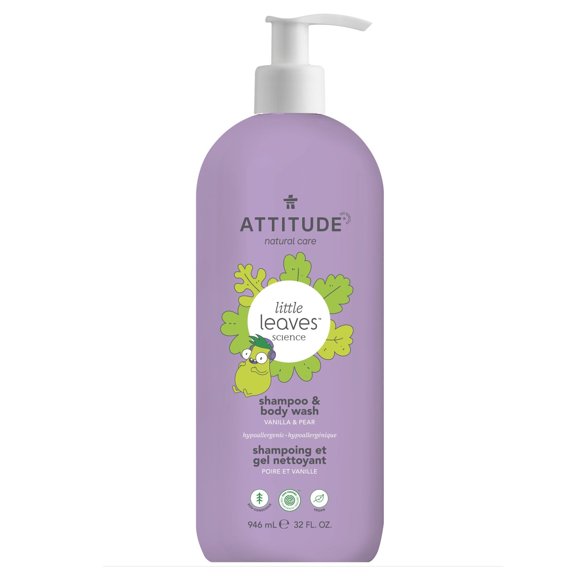 ATTITUDE little leaves™ Shampoo and Body Wash 2-in-1 for kids Vanilla and pear - 32 FL. OZ. 11525_en?_main? Vanilla and pear / 32 FL. OZ.
