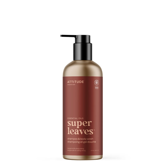 ATTITUDE Super Leaves Essential oil shampoo body wash Bergamot and ylang-ylang 19002-btob_en?_main? 16 FL. OZ.
