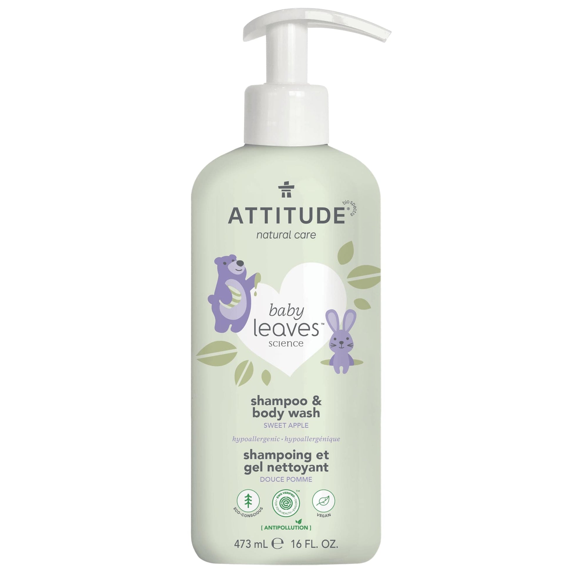ATTITUDE baby leaves™ 2-In-1 Shampoo and Body Wash Sweet Apple 16614_en?_main? Sweet Apple
