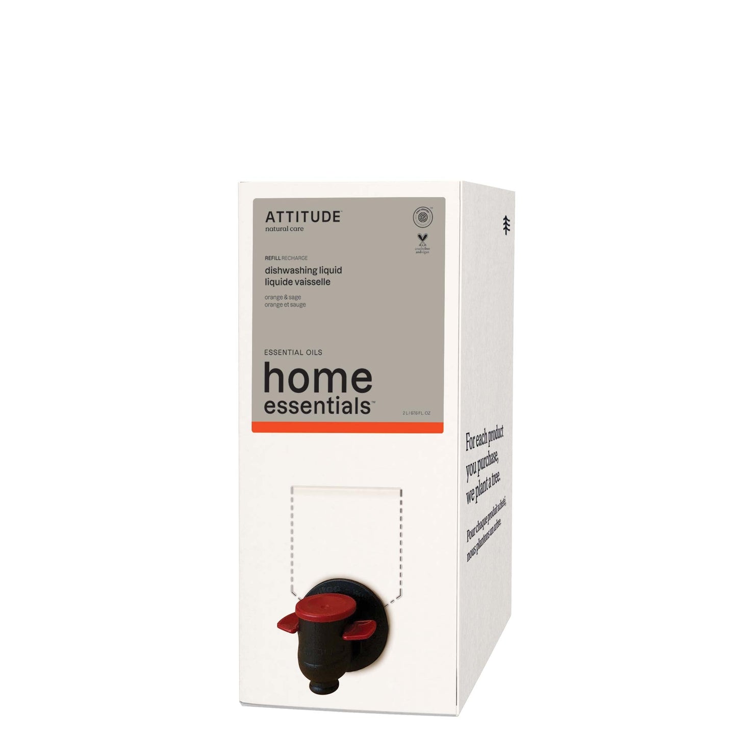 ATTITUDE Home Essentials Essential oils Dishwashing Liquid 87376-btob_en?_main? Sage & Orange Eco-Refill 67.6 FL. OZ.