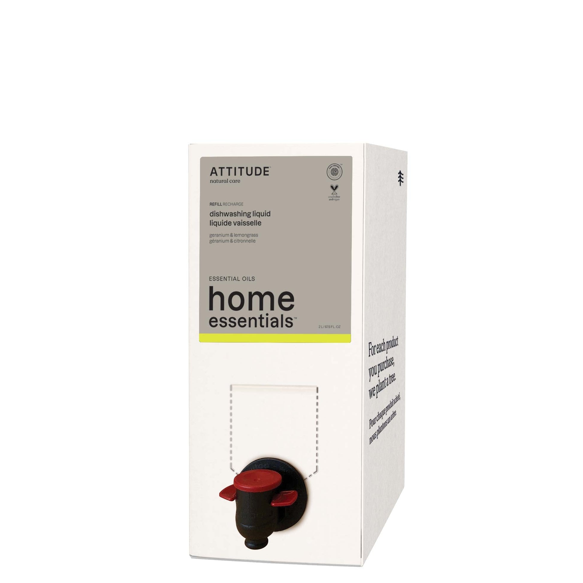 ATTITUDE Home Essentials Essential oils Dishwashing Liquid 87378-btob_en?_main? Geranium & Lemongrass Eco-Refill 67.6 FL. OZ.