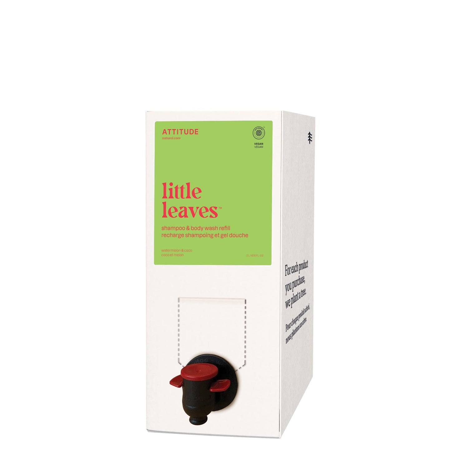 ATTITUDE Little Leaves Eco-Refill shampoo body wash Watermelon & Coco 87417-btob_en?_main? 2L