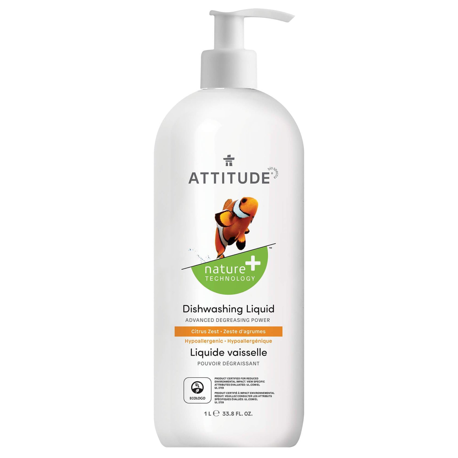 ATTITUDE Nature+ Dishwashing Liquid Citrus Zest 13182_en?_main? Citrus Zest / 33.8 FL. OZ.