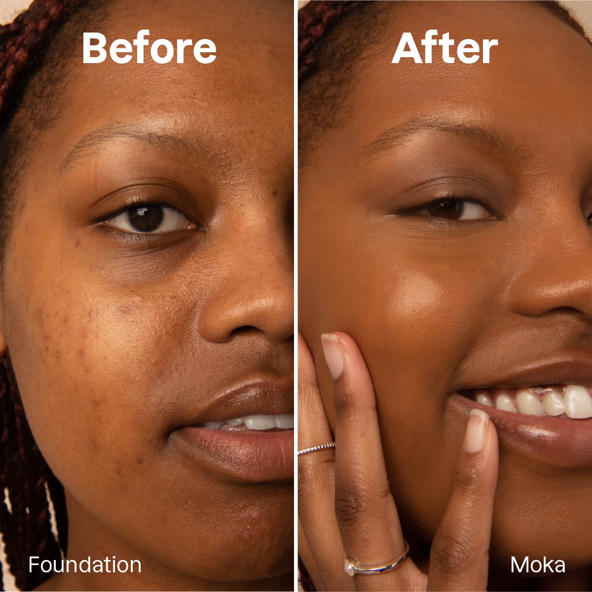 ATTITUDE Oceanly Light Coverage Foundation Stick before after Moka 0.42 OZ Unscented 16144_en?