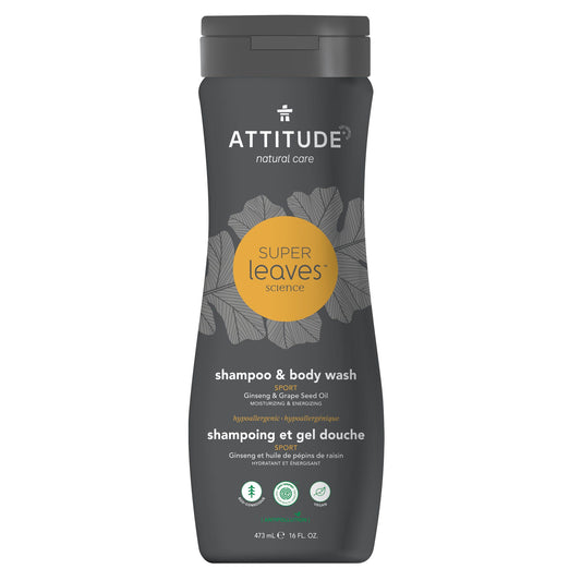 ATTITUDE Super Leaves 2-In-1 Shampoo and Body Wash Sport Moisturizing & Energizing 11006_en?_main?