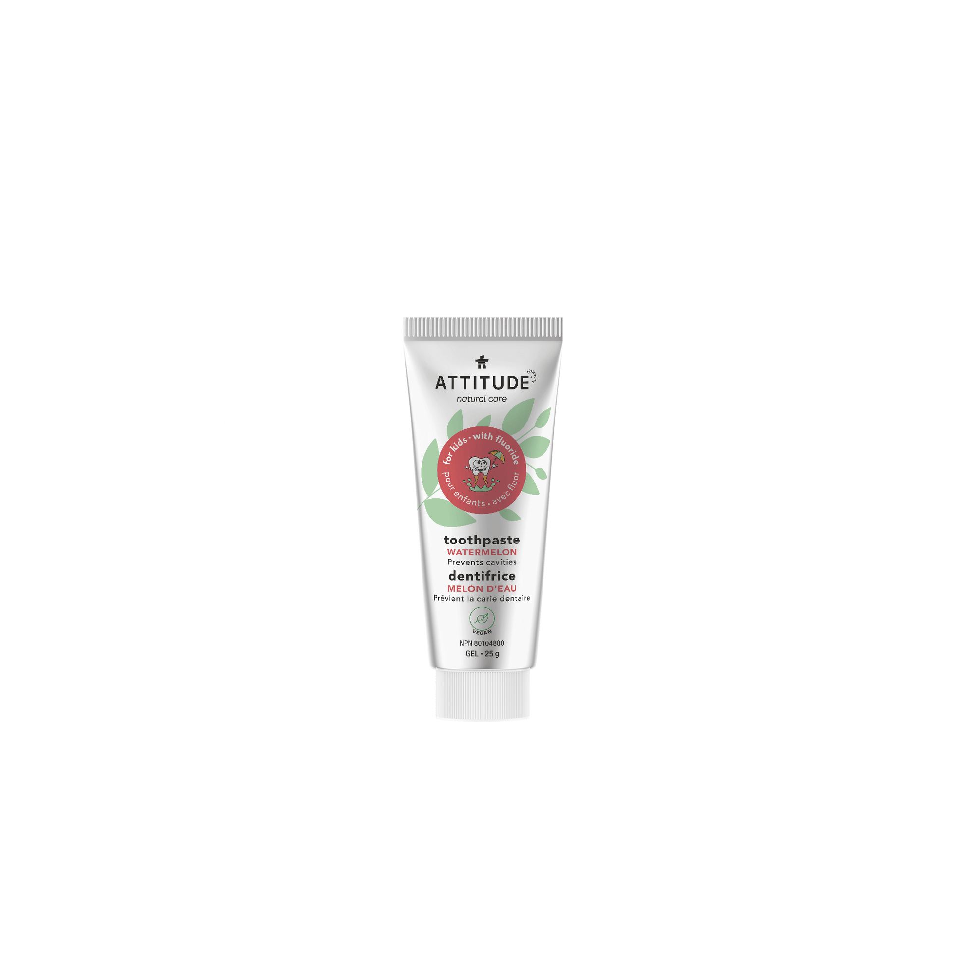 ATTITUDE Travel size Toothpaste with fluor for kids Watermelon_en?_main? 25g Watermelon