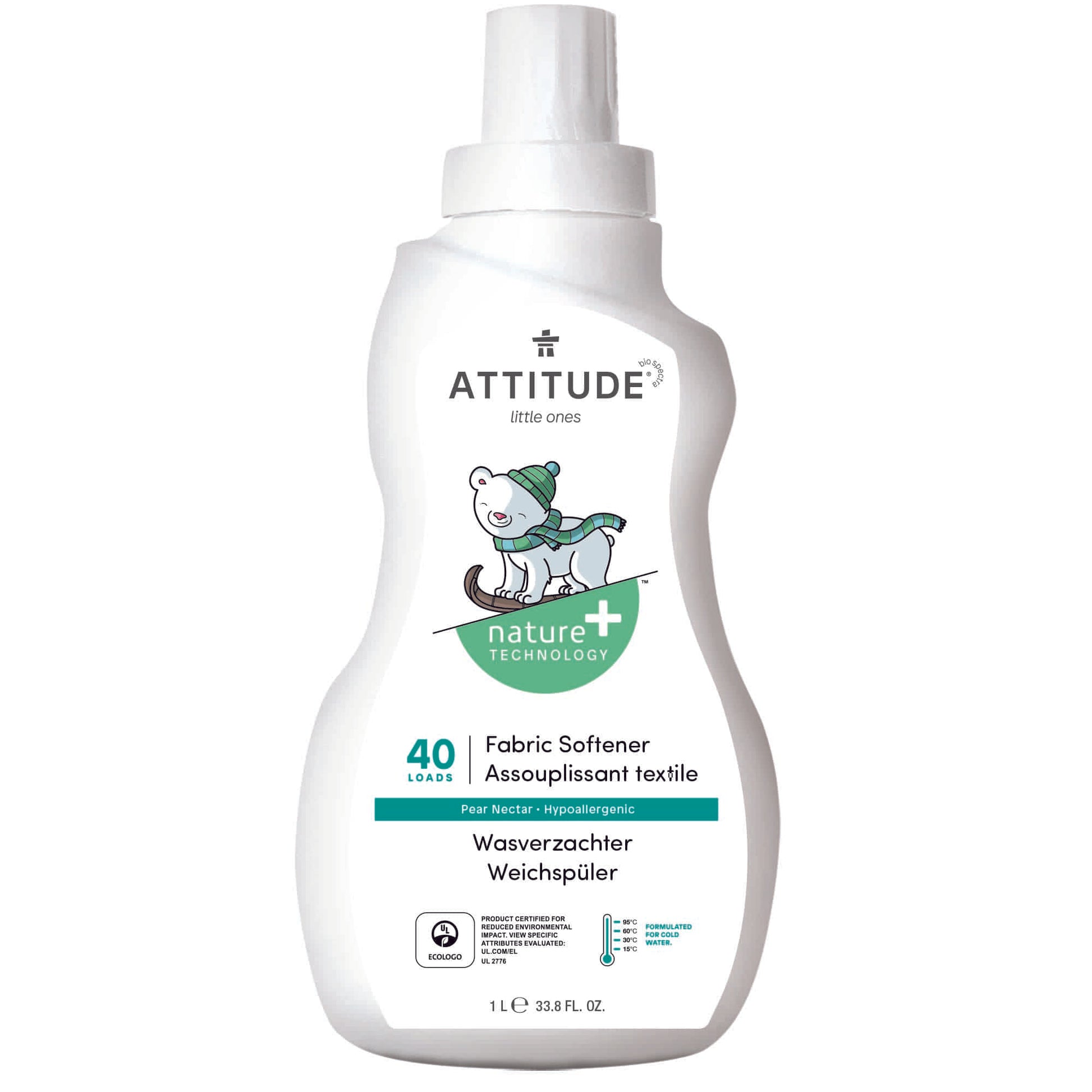 ATTITUDE Nature+ Fabric softner Pear nectar 42138_en?_front? Pear Nectar / 40 loads