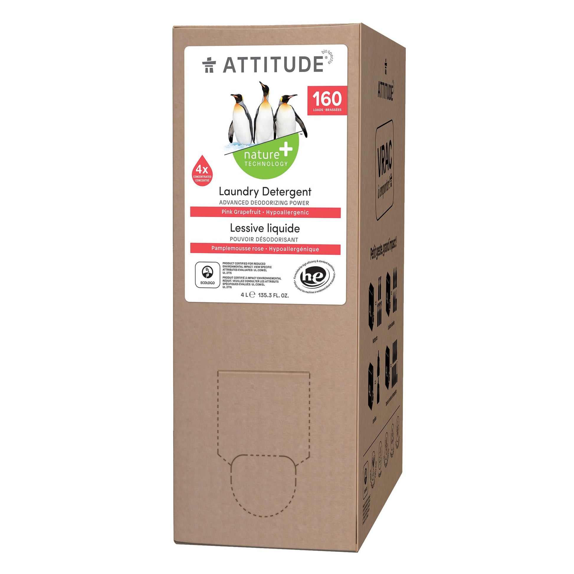 82086-2 ATTITUDE Nature+ Laundry Detergent Pink Grapefruit _en?_main? Pink Grapefruit / Eco-Refill 160 loads