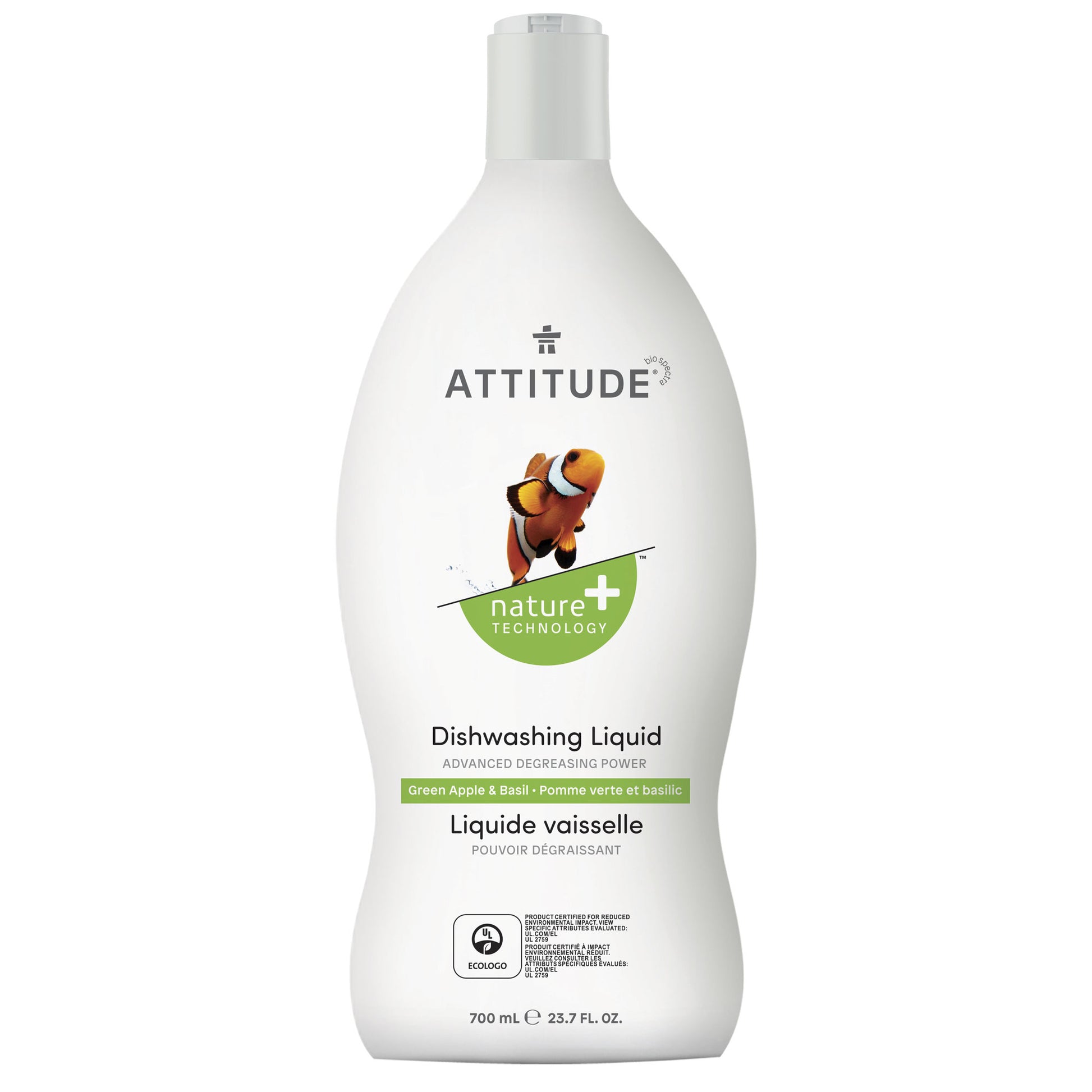 ATTITUDE Nature+ dishwashing liquid green apple basil hypoallergenic 13174_en?_main? Green Apple and Basil / Bottle 23.7 FL. OZ.