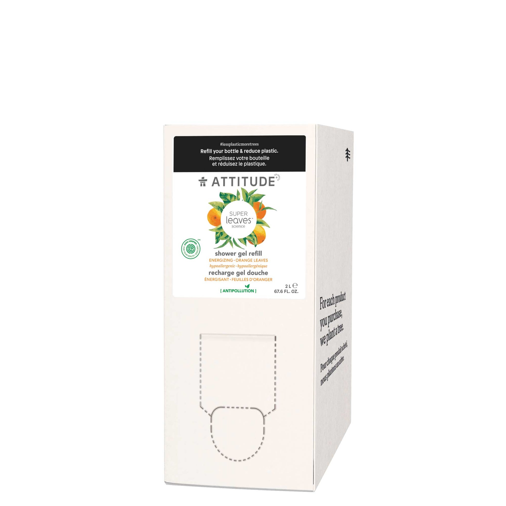Super Leaves Bulk To Go Energizing Shower Gel - 2L Format - EWG Verified _en?_main? Orange Leaves Eco-Refill Eco-Refill 67.6 FL. OZ.