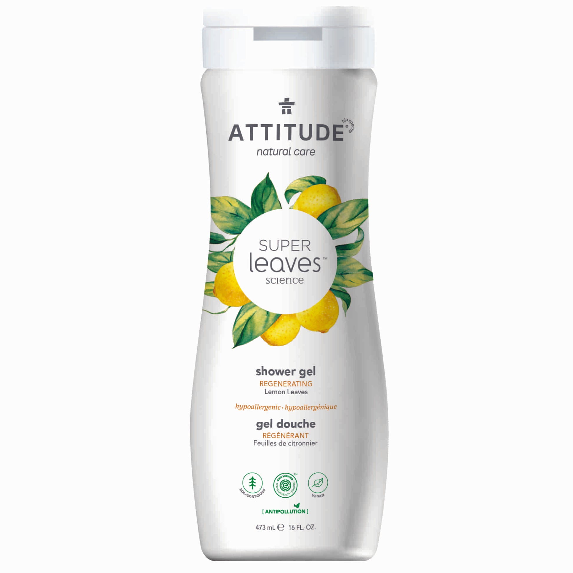 ATTITUDE Super leaves™ Shower Gel Regenerating Lemon leaves 11292_en?_main? 16 FL. OZ.