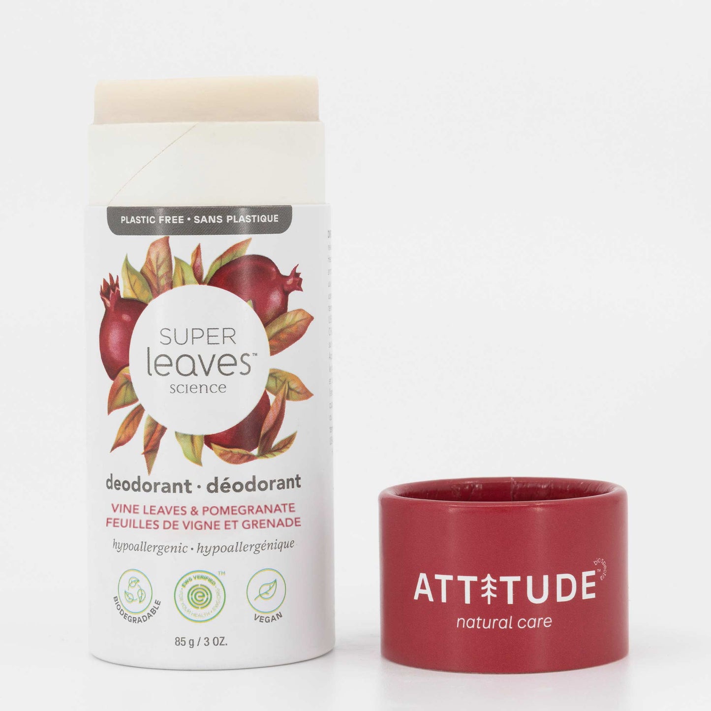 Deodorant - Texture Super leaves ATTITUDE 11994 _en?_back? Vine Leaves and Pomegranate 1 unit