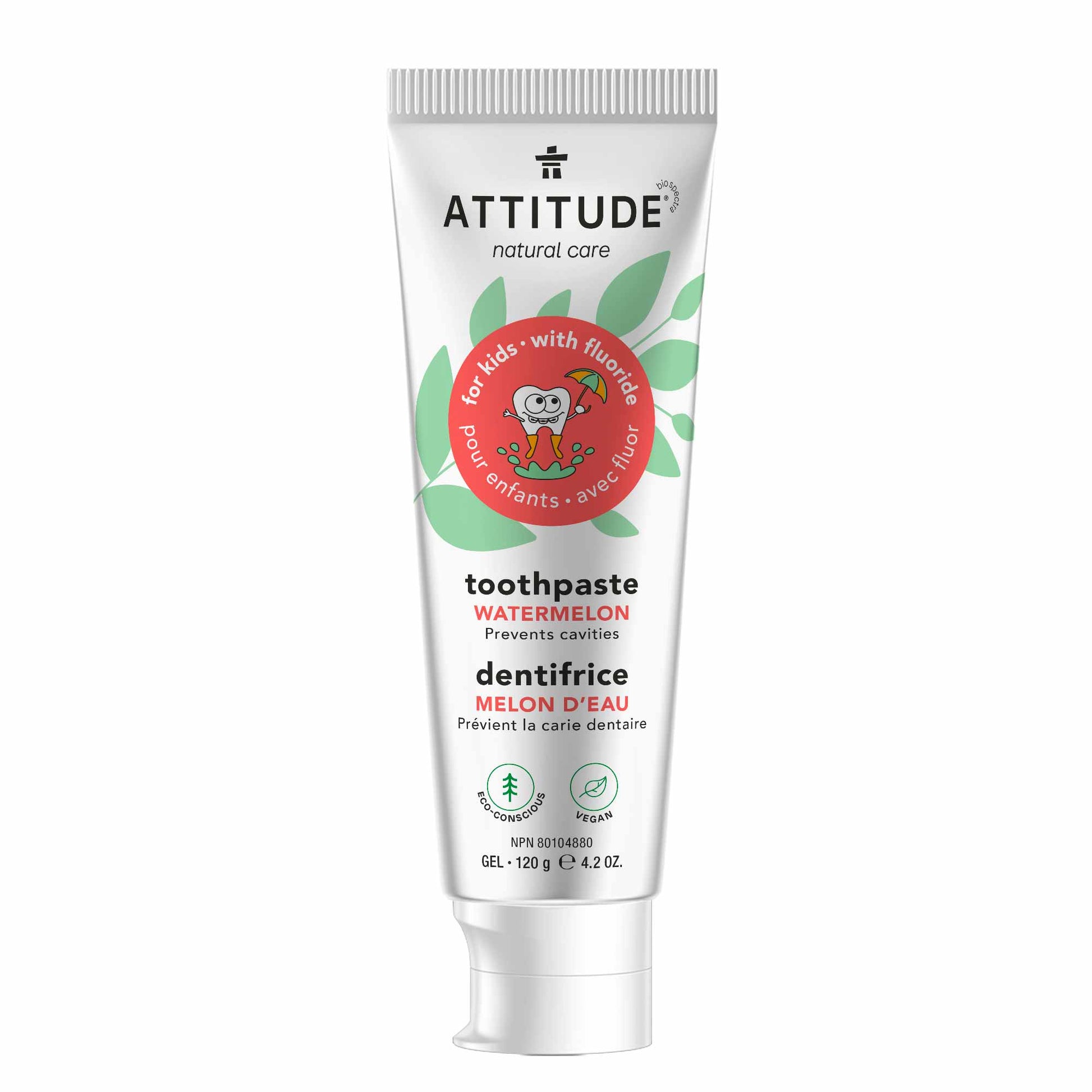 ATTITUDE Toothpaste with fluor for kids Watermelon 120g 16724_en?_main? 120g / Watermelon