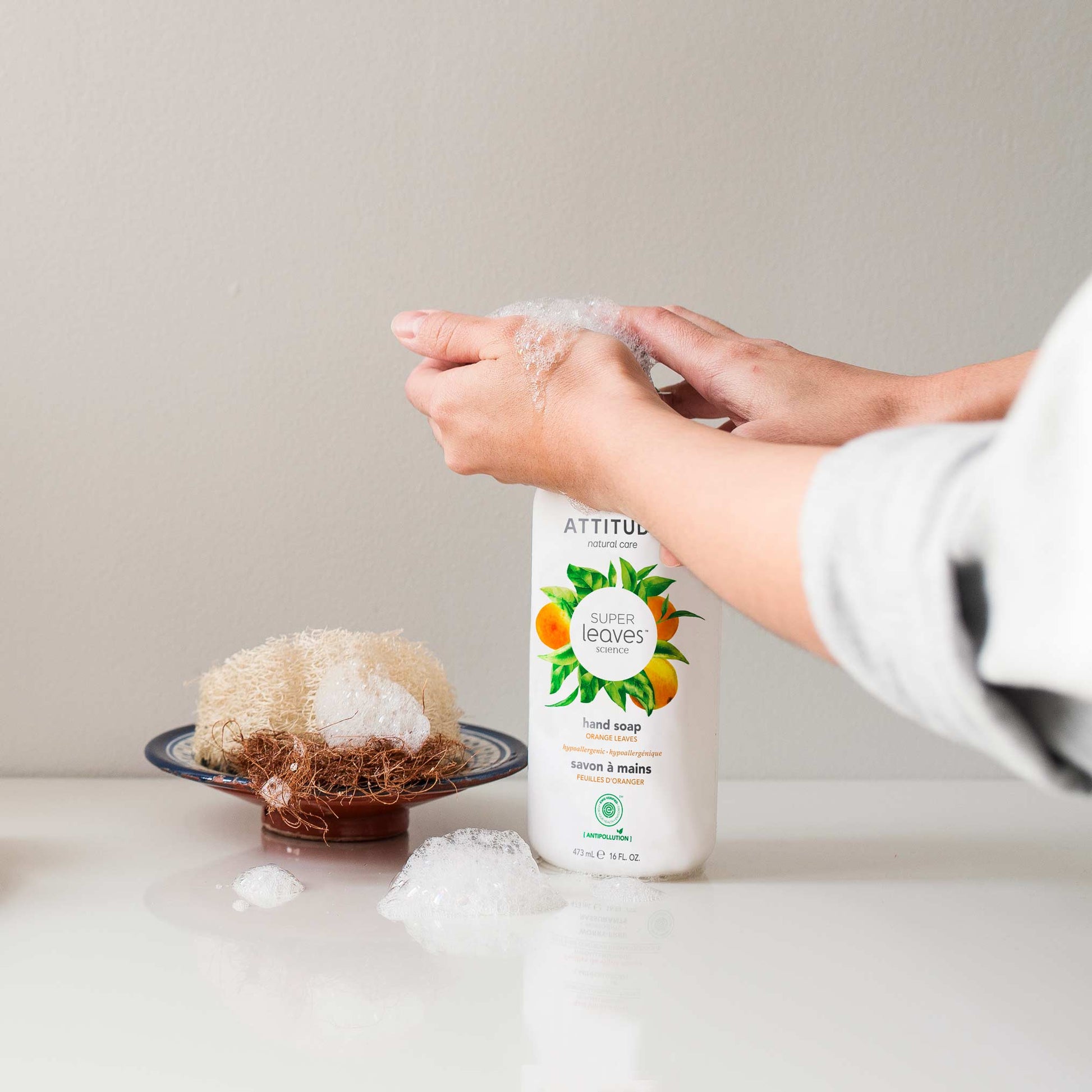 attitude liquid hand soap super-leaves 14098_en?_hover? 16 FL. OZ. Orange Leaves