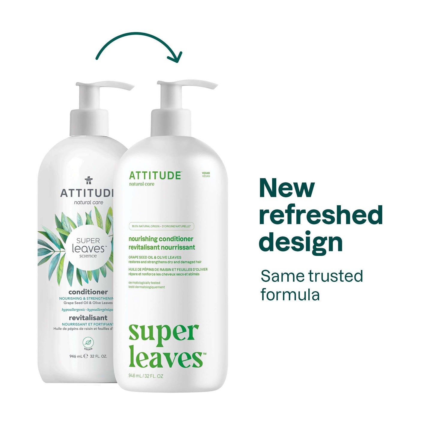 ATTITUDE Super Leaves Conditioner Nourishing & Strengthening : Super leaves™ : Restores and strengthens dry and damaged hair 11513_en? 32 FL. OZ.