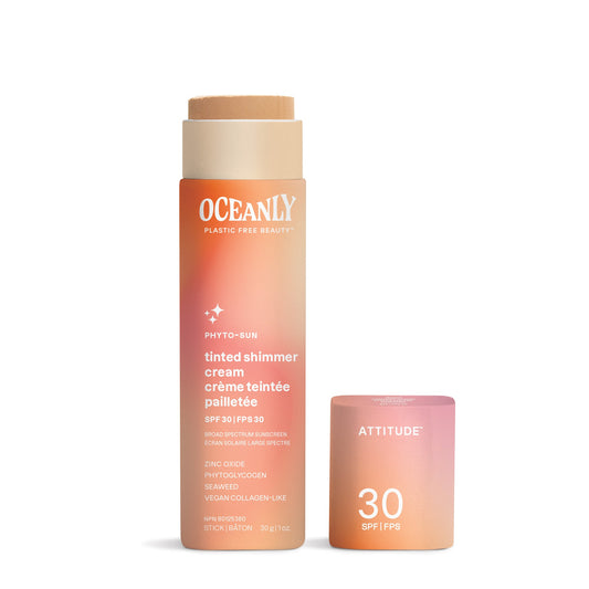 Solid Tinted Shimmer Cream SPF 30 with Zinc Oxide : Oceanly - Phyto-sun