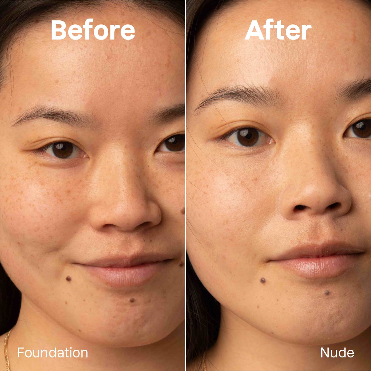 ATTITUDE Oceanly Light Coverage Foundation Stick before after Nude 12g Unscented 16141-btob_en?