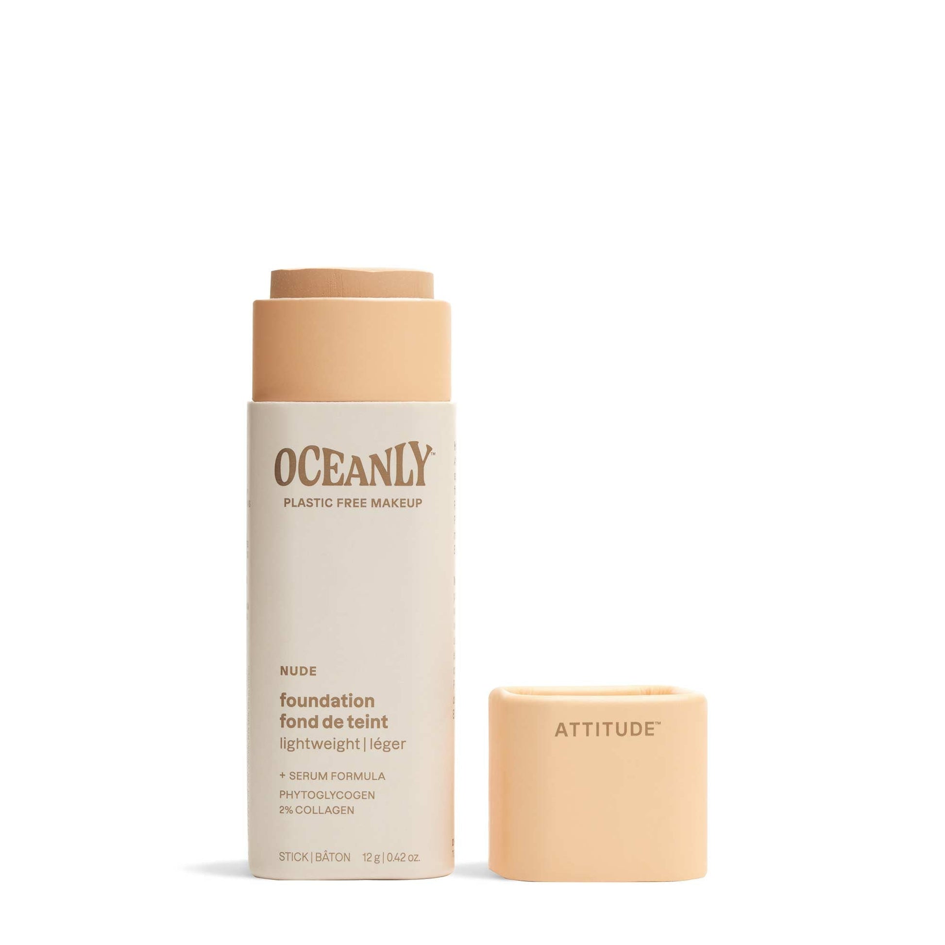 ATTITUDE Oceanly Light Coverage Foundation Stick Nude 12g Unscented 16141-btob_en?_main?