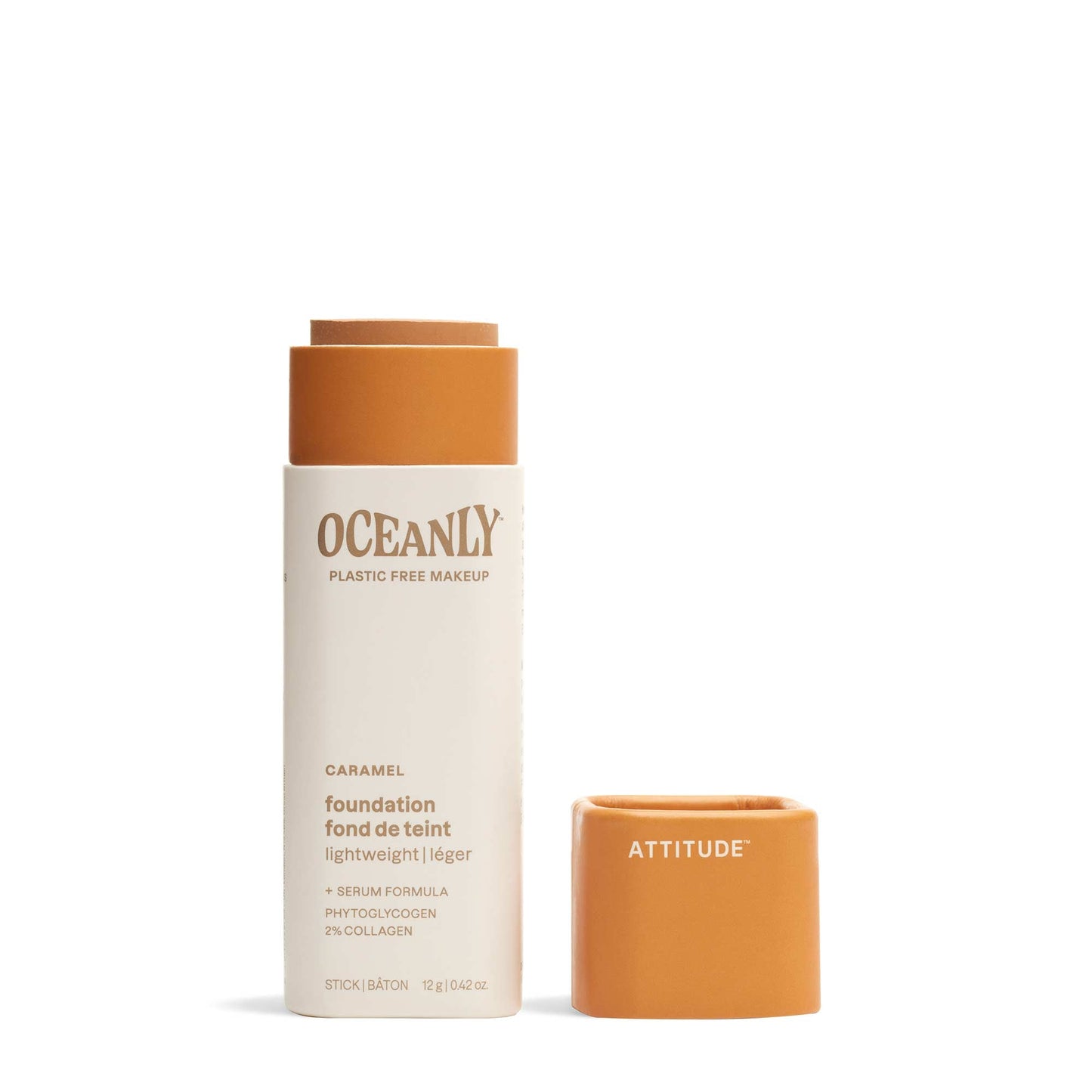 ATTITUDE Oceanly Light Coverage Foundation Stick Caramel 12g Unscented 16143-btob_en?_main?