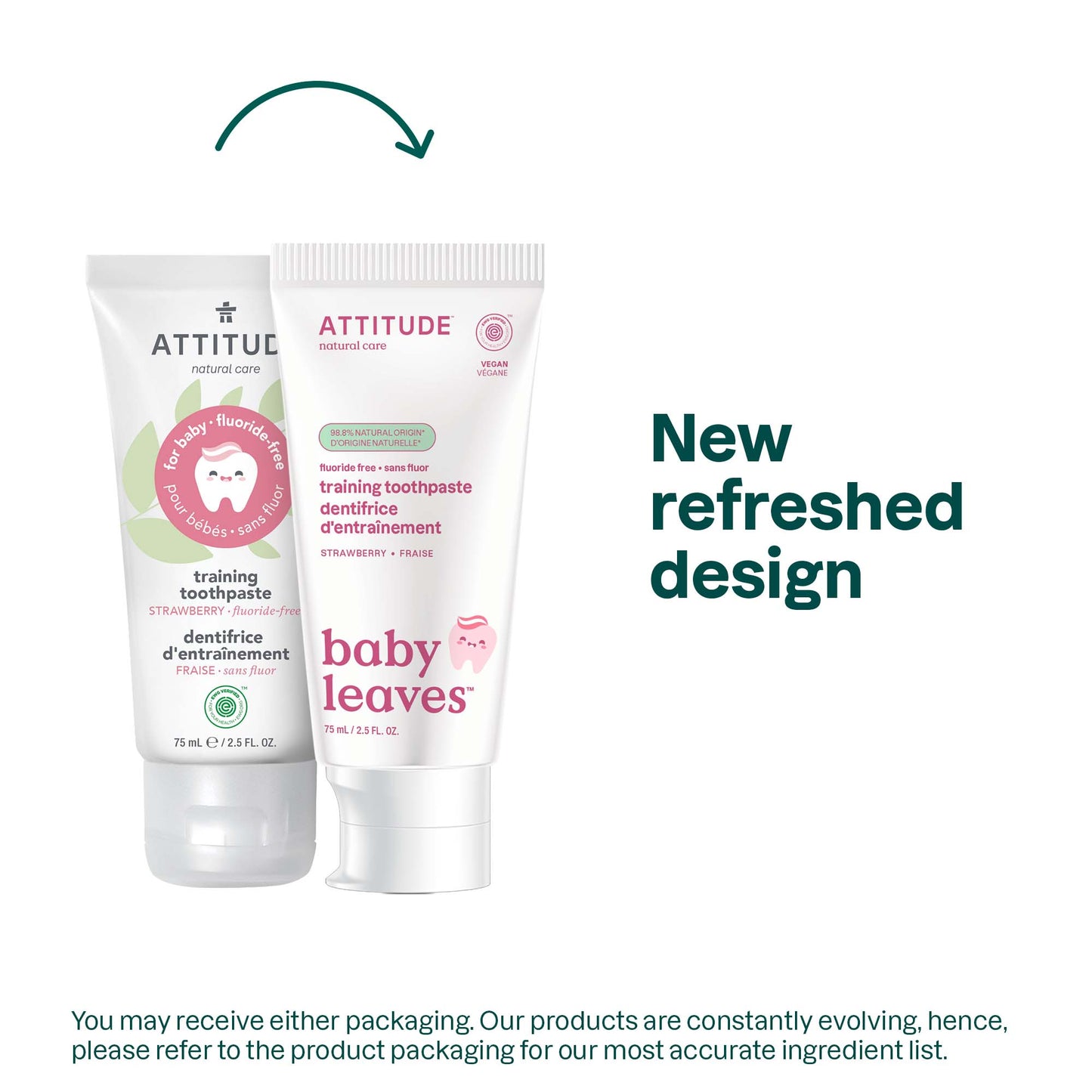 Fluoride free Training Toothpaste baby leaves™