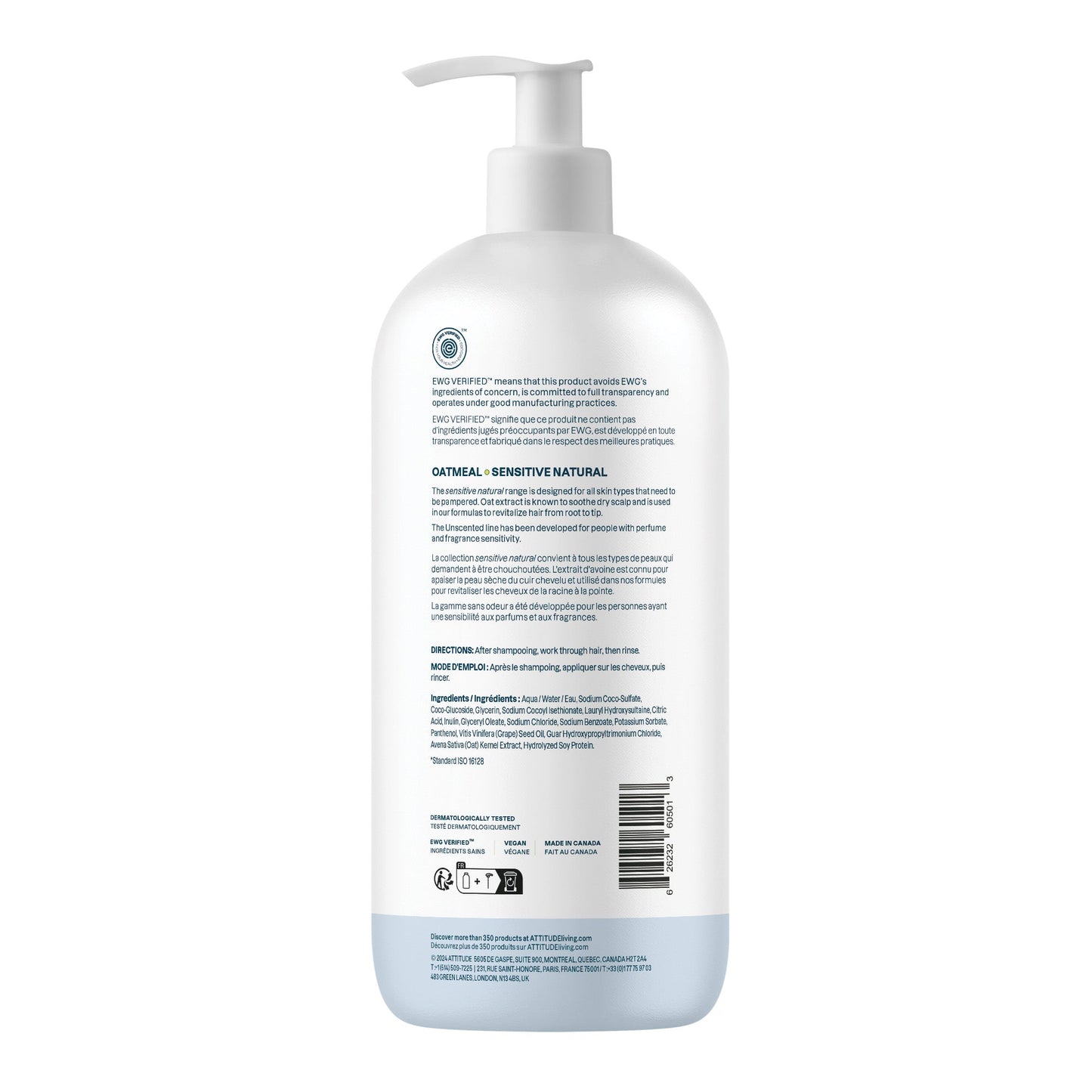 Oatmeal sensitive care Shampoo : Extra Gentle & Volumizing