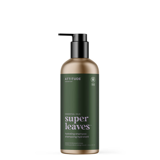 ATTITUDE Super Leaves Essential oils shampoo hydrating Peppermint and sweet orange 19104_en?_main? 16 FL. OZ.