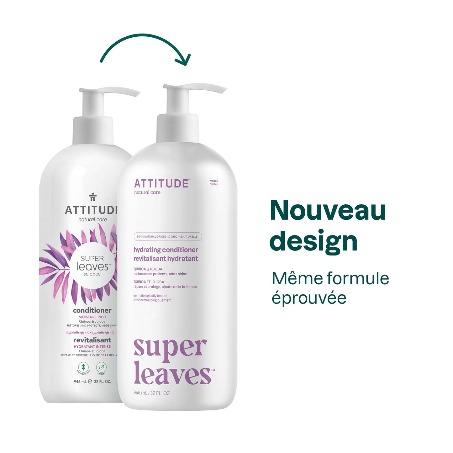 ATTITUDE Super Leaves Conditioner Moisture Rich Restores and protects 11517_en? 32 FL. OZ.