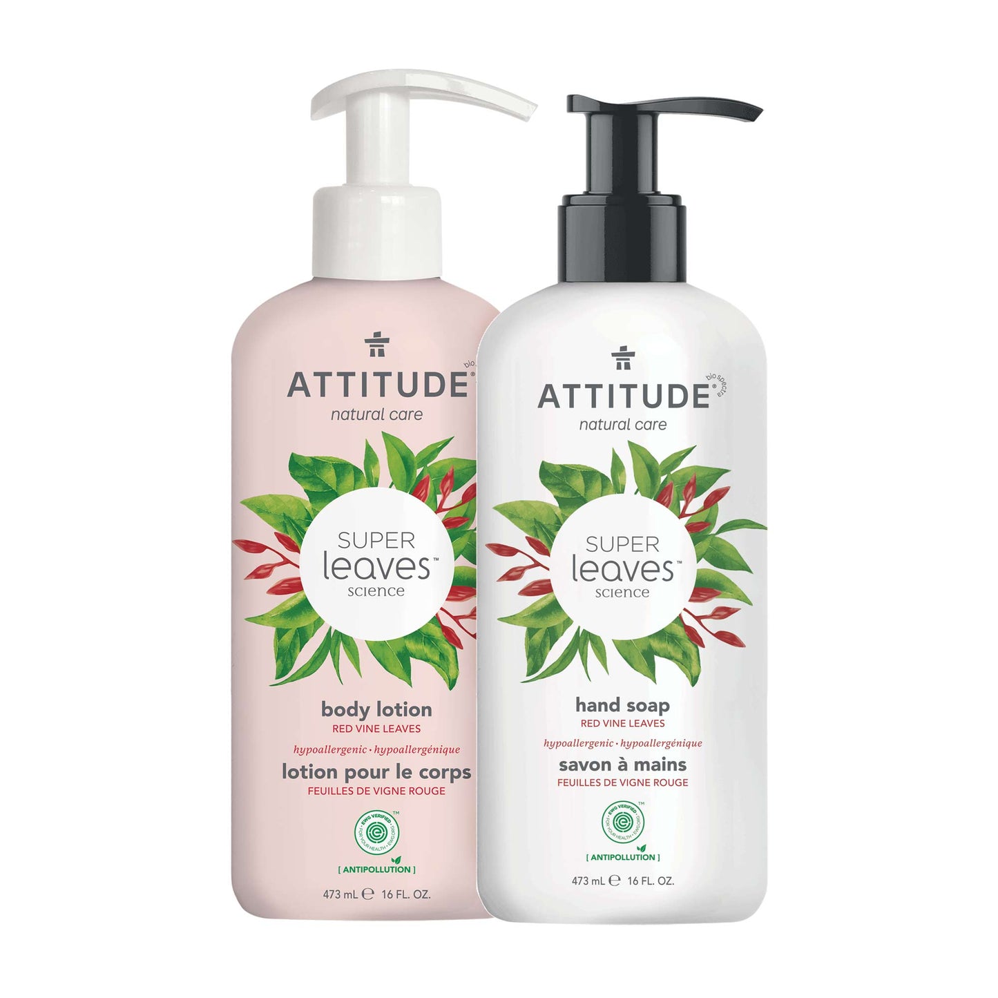 ATTITUDE Super Leaves™ - Bundle Liquid Hand Soap + Body Lotion - Vine Leaves and pomegranate_en?_main?