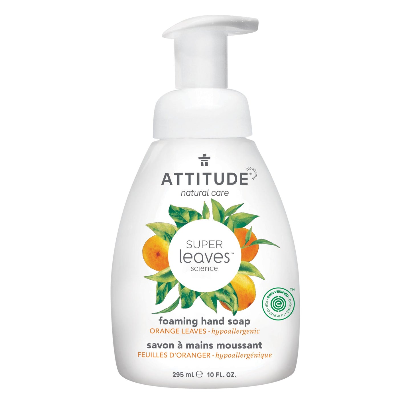Natural Foaming Hand Soap Attitude, with hypoallergenic ingredients_orange leaves_en?_main? Orange Leaves 10 FL. OZ.