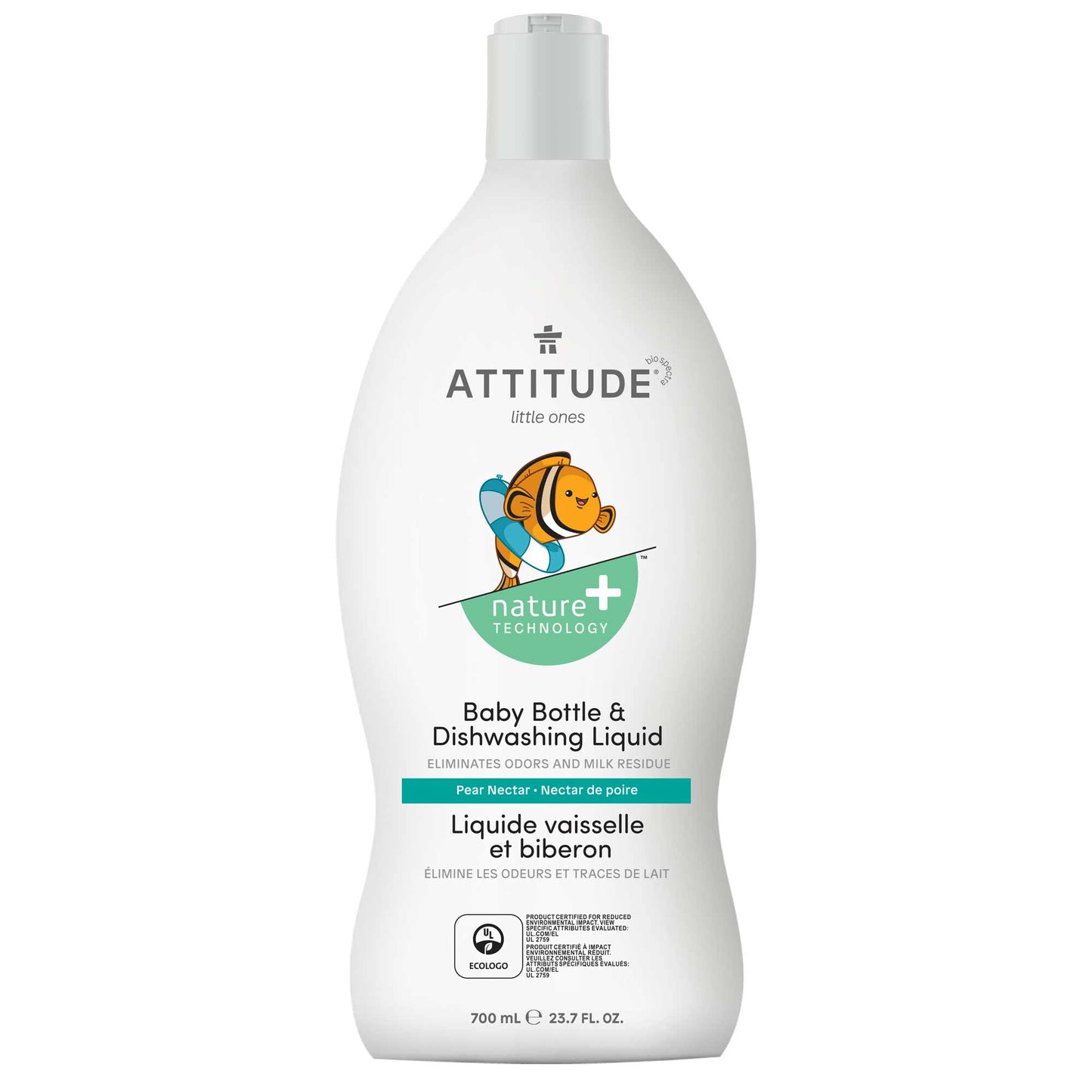 ATTITUDE Nature+ baby bottle dishwashing liquid pear nectar hypoallergenic 13178_en?_main? Pear Nectar / 23.7 FL. OZ.