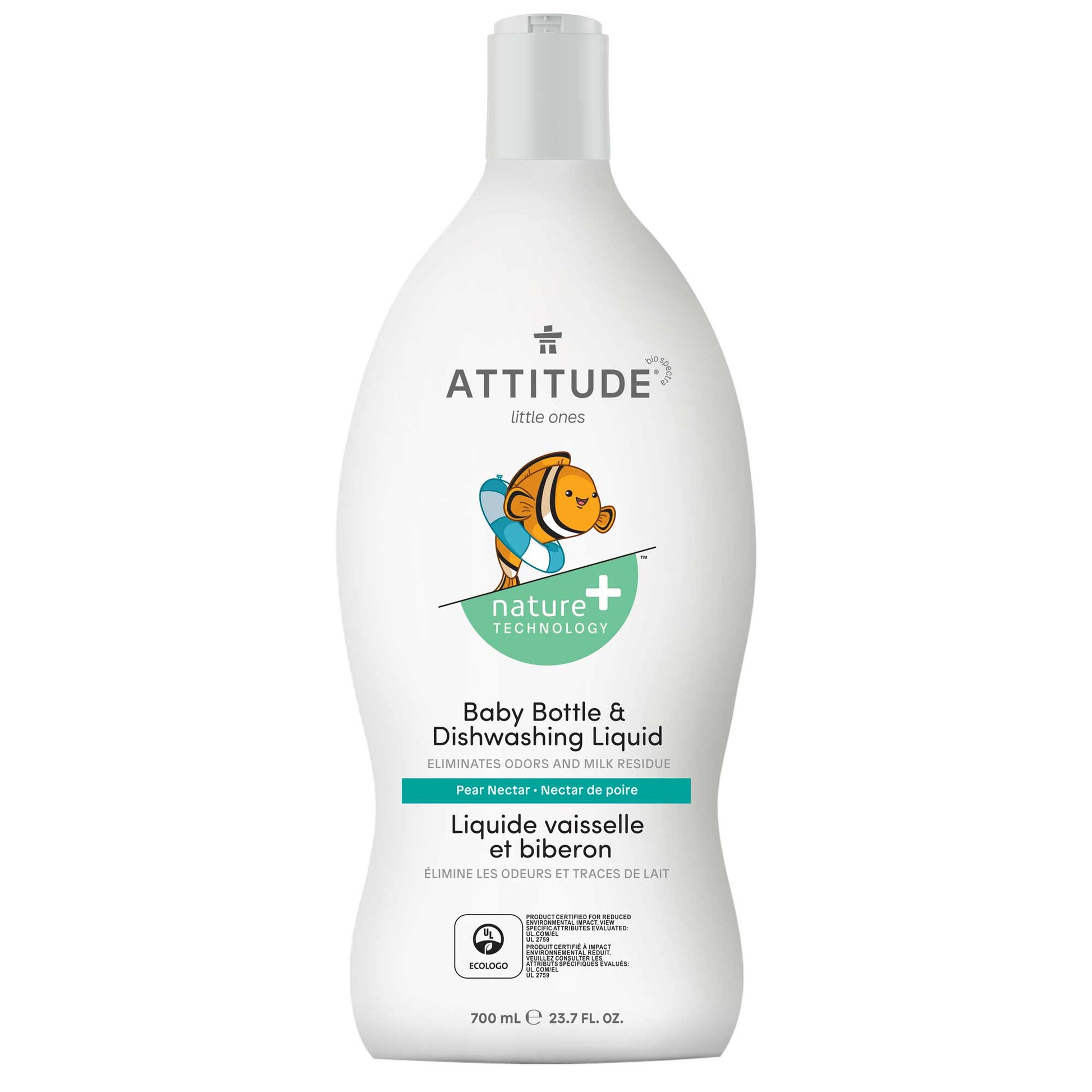 ATTITUDE Nature+ baby bottle dishwashing liquid pear nectar hypoallergenic 13178_en?_main? Pear Nectar / 23.7 FL. OZ.