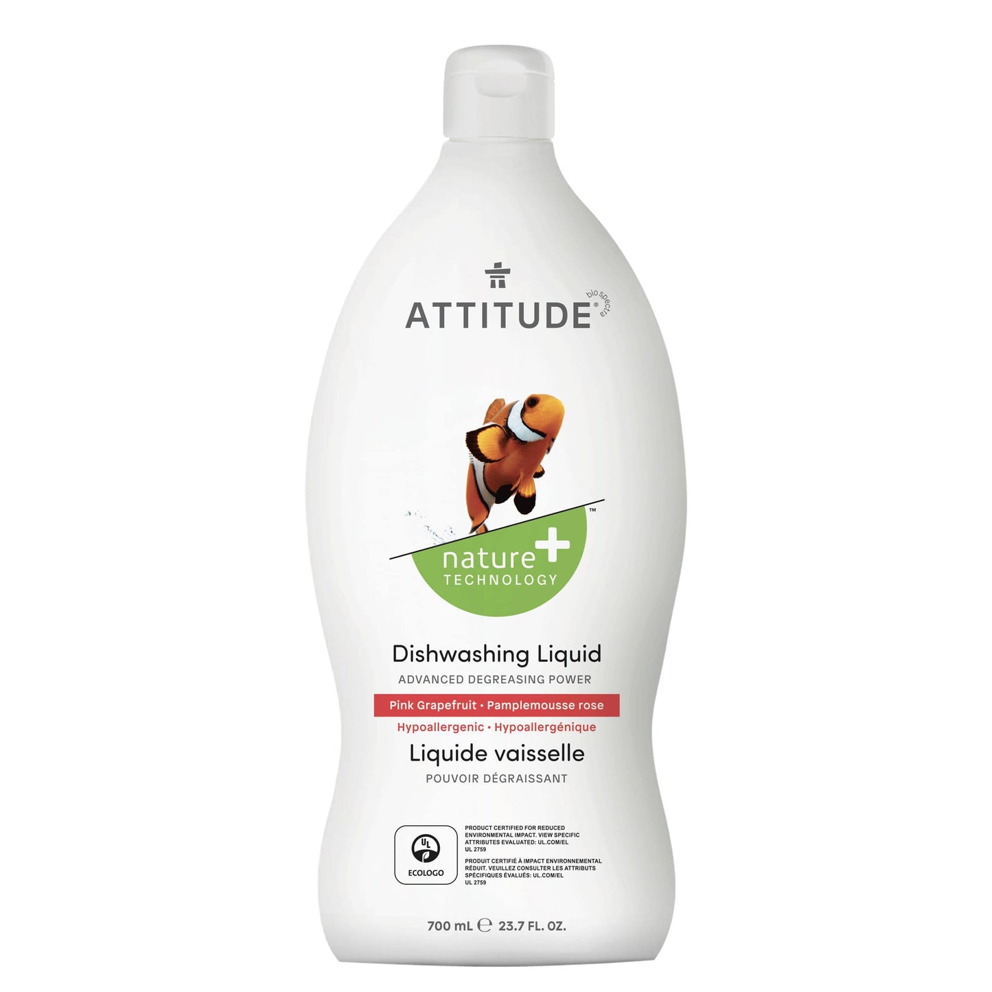 ATTITUDE Nature+ dishwashing liquid pink grapefruit hypoallergenic 13176_en?_main? Pink Grapefruit / Bottle 23.7 FL. OZ.