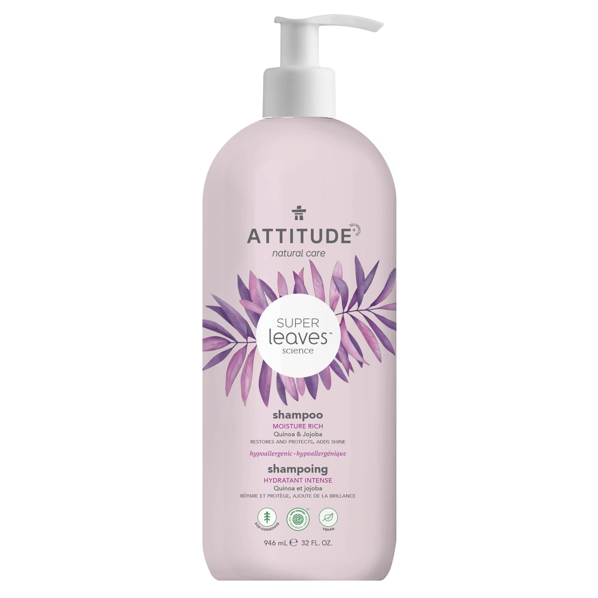 ATTITUDE Super leaves™ Shampoo Moisture Rich Restores and protects, adds shine _en?_main? 32 FL. OZ.