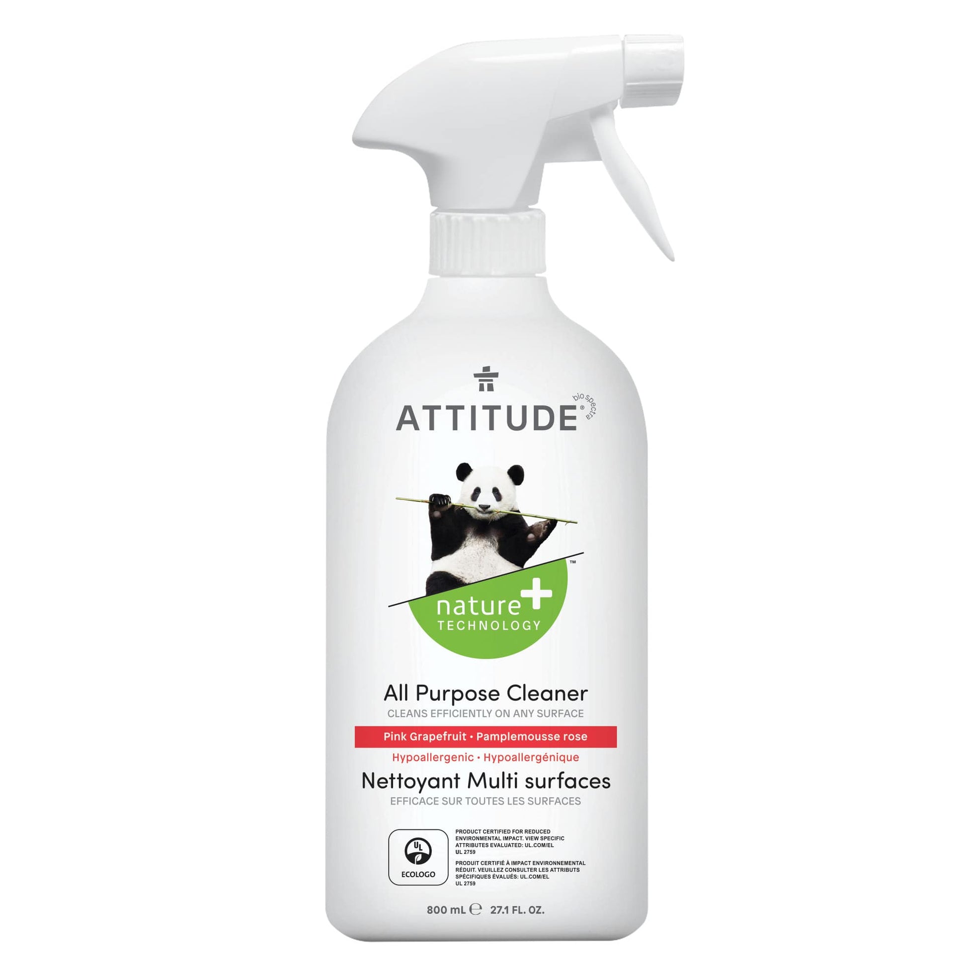 ATTITUDE Natural All purpose cleaner pink grapefruit 27,1 Fl. Oz 800 mL 10186 _en?_main? Pink Grapefruit / Bottle 27 FL. OZ.