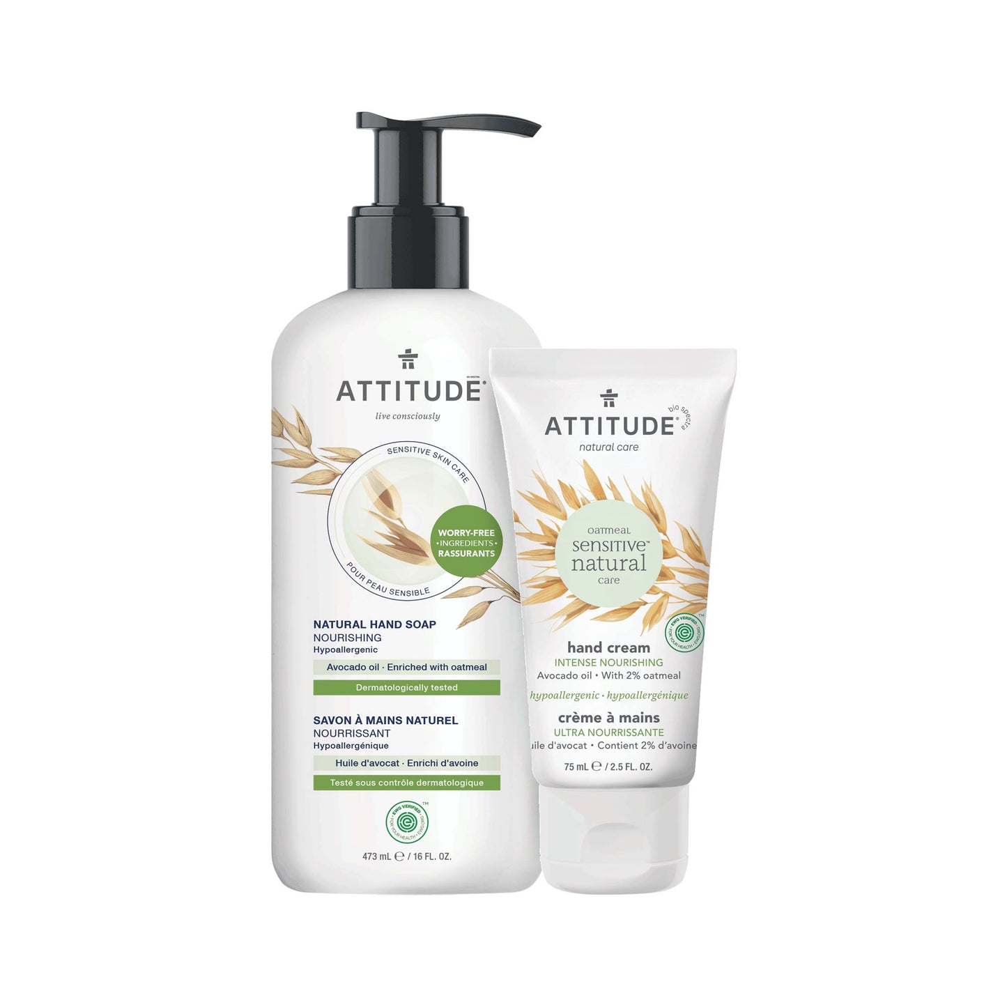 ATTITUDE Bundle Hand Soap and Hand Cream - Sensitive Skin - Nourishing_en?_main?